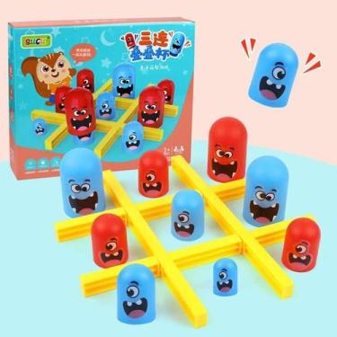 Imagem de Jogo De Tabuleiro De Inteligência Montessori Gobble Três Em Uma Linha 