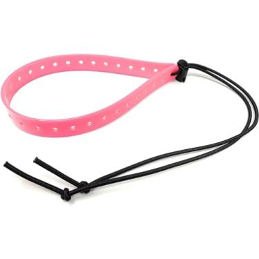 Imagem de Coleira eletrônica GPS de substituição com elástico ajustável, design de vários furos e fecho de alternância seguro para cães pequenos (rosa neon, pescoço pequeno)