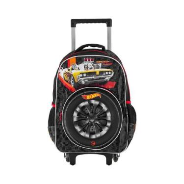 Imagem de Mochila Carrinho Preto Kids Speed Club Hot Wheels Luxcel, PRETO, UN