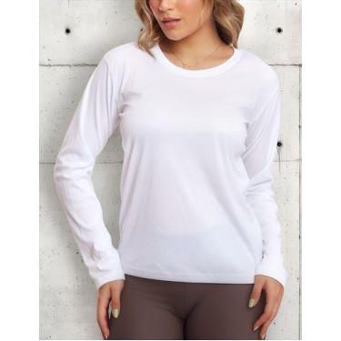 Imagem de Camisa Feminina Camiseta Térmica Proteção Solar Uv Dry Fit - MC Digita