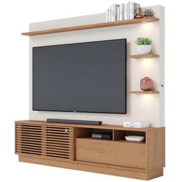 Imagem de Estante Painel Para TV 70 Pol com LED Itapema C04 Freijó Off White Mat