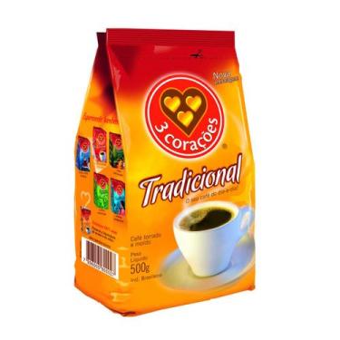 Imagem de Café Em Pó 3 Corações Tradicional 500G - 3 Coracoes