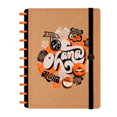 Imagem de Caderno De Disco Inteligente Iscool Abstraia-se Ohana Elementos Kraft Nude G