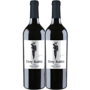 Imagem de Kit 2 Garrafas Vinho Tinto Dirty Rabbit Petit Verdot 750ml
