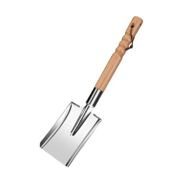 Imagem de WeiLaiKeQi Pás de jardim, pás de mão, ferramenta portátil de escavação, aço inoxidável, leve para agricultura, gramado, quintal, escavação ao ar livre, Quadrado