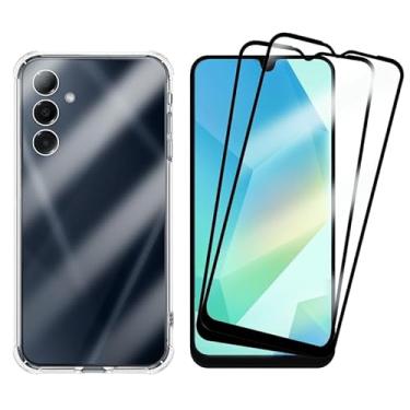 Imagem de Kit 2 Películas Para A16 + Capa Capinha Compatível Samsung Galaxy Vidro 3d Anti Impacto