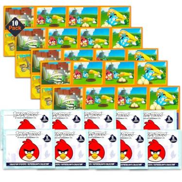 Imagem de Angry Birds Stickers Party Favors Set - Bundle of 10 Angry Birds Stickers Sheets for Birthday, Rewards, Classroom Activities, and More | Animal Party Supplies for Girls, Boys