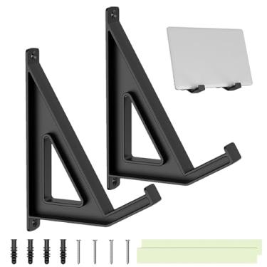Imagem de Suporte de parede para laptop, prateleira de laptop, organizador de parede, suporte de computador, versátil eletrônicos, armazenamento de cabeceira para quadros, fotos, roteadores, pinturas