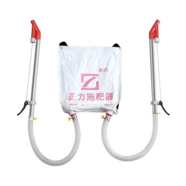 Imagem de IEUDNS Distribuidor de fertilizantes, ferramenta de fertilização, eficiente, grande capacidade, tipo mochila, aplicação de esterco, dispensador de, Tubo Duplo de Metal