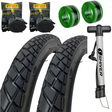 Imagem de PAR Pneu Bike Bicicleta Shiver Praieiro Beach Aro 26 x 2.125 PAR camara pirelli bomba fita antifuro