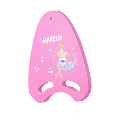 Imagem de Colaxi Prancha de natação para crianças e adultos, equipamento de auxílio para treinamento de natação, flutuador com furo para corrimão, prancha de espuma, Sereia Rosa