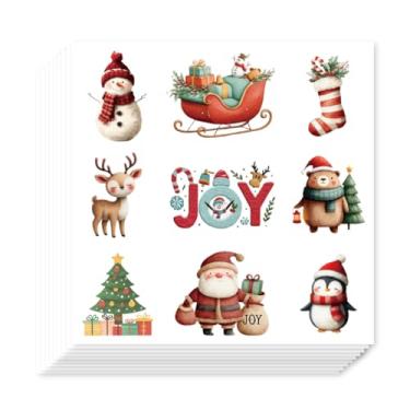 Imagem de AHANDMAKER 180 adesivos autoadesivos de Natal, boneco de neve de 2,9 cm, animais, meias selo de Natal para saco de presente, cartão de felicitações, scrapbook, decoração de festa