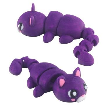 Imagem de Colorido Roxo De Alta Qualidade Impresso Em 3D Feline Fidget Spinner F