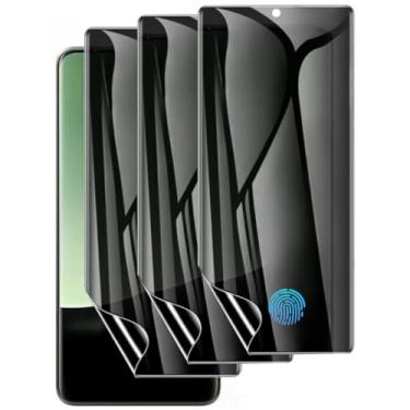 Imagem de nulala Película protetora de privacidade para Xiaomi Poco X5 Pro 5G, pacote com 3 películas protetoras de hidrogel de TPU flexível anti-espião para Poco X5 Pro 5G [reparo automático] [filme não