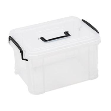 Imagem de Ｂｅｓｇａ Caixa de armazenamento transparente, estojo de cosméticos, organizador versátil para material de escritório, organizador de brinquedos, de maquiagem