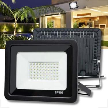 Imagem de Refletor Led 200w Holofote A Prova D'agua Bivolt Luz Alta Potência para Fachadas, Jardins,Eventos, Iluminação Moderna, Eficiente e Econômica