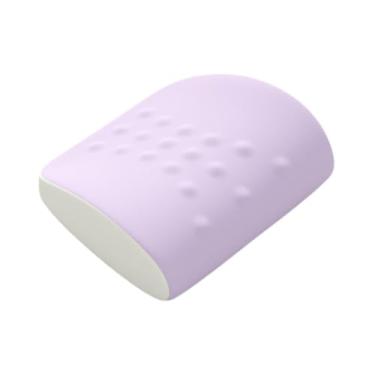 Imagem de Generic Travesseiro de apoio lombar, apoio para as costas, encosto leve, respirável, almofada ergonômica para cadeiras de escritório, sofás, assentos de carro, Roxo