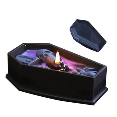 Imagem de Velas Perfumadas Para O Ambiente Doméstico,Vela Decorativa de Halloween em Forma de Caixão | Centro de Mesa Caixão para Casa Escritório Festa Aniversário Cozinha Homens Mulheres