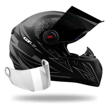 Imagem de Capacete Fw3 Gt2 Preto Fosco Mais Viseira Fumê, Preto Fosco, 58