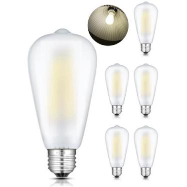 Imagem de Lâmpadas LED Edison CrLight ST64 8W 4200K Daylight E26, pacote com 6