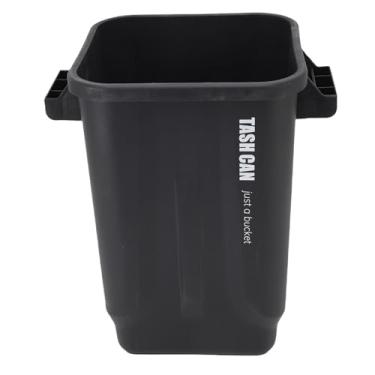 Imagem de Diydeg Lata de Lixo de Cozinha, Lata de Lixo de Plástico de Grande Capacidade Com Alças, Lixo de Resíduos Comerciais, Cesta de Resíduos para Quarto, Escritório, Banheiro, Garagem (Preto)