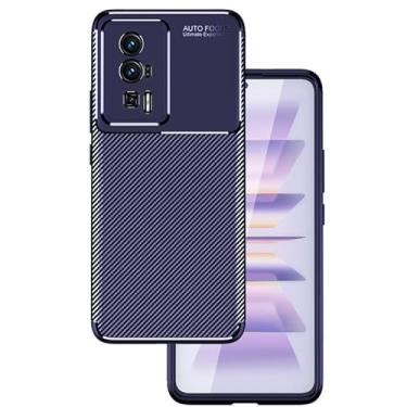 Imagem de Capa Capinha Anti Impacto Para Xiaomi Poco F5 Pro com Tela de 6.67" polegadas - Case Com Desenho Fibra De Carbono Shock Queda (Preta)