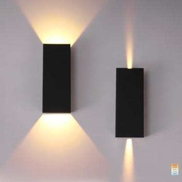 Imagem de LEONLITE Luminária De Parede Led 5Cct De 24 W, Ângulo De Feixe Ajustável E Regulável, Luminária De Parede Quadrada Para Áreas Externas, 100-277 V, 1800 Lm, À Prova D'Água Ip65, Arandela Moderna De