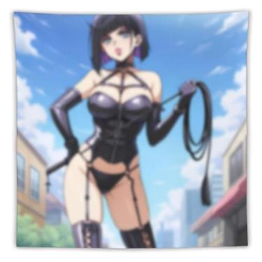 Imagem de LIEGBMEU Tapeçaria de biquíni sexy anime menina 152.4 cm x 152.4 cm interior exterior parede colcha arte decoração de tapeçaria caprichosa, AF446