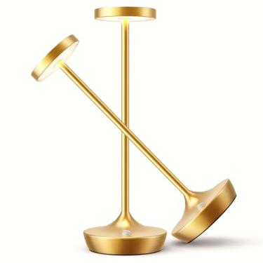 Imagem de Willdoak Candeeiro de mesa recarregável sem fio - 6000 mAh luz de mesa LED operada por bateria - Candeeiros de mesa portáteis reguláveis ao ar livre à prova d'água para pátio, restaurante e jantar (2
