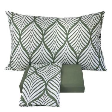 Imagem de Jogo de Lençol Queen 3 Peças Micro Percal 400 Fios Toque de Pêssego - 