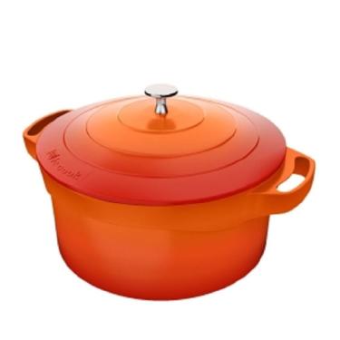 Imagem de Panela Caçarola Le Cook Com Revestimento Cerâmico Laranja 24cm LC1803