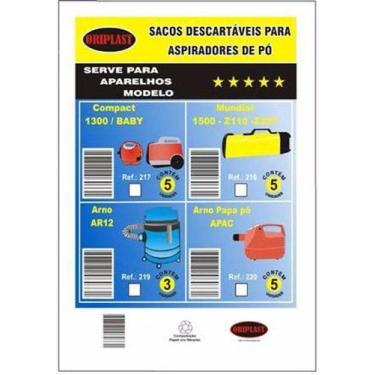 Imagem de Kit c/3 Sacos Descartáveis Aspirador Arno APAC - Oriplast