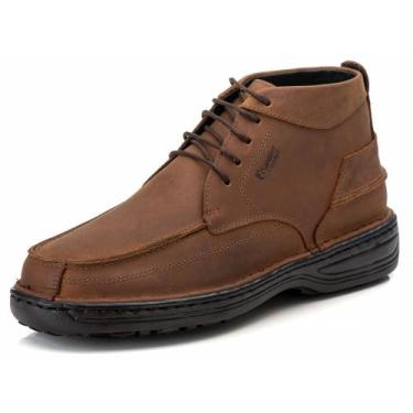 Imagem de Bota Masculina Anti Stress Couro Rústico Confort Jvmarc 8004 - Ranster