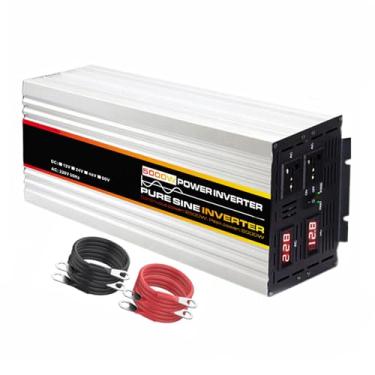 Imagem de Inversor de onda senoidal pura do inversor de 5000w, entrada CC 60V Saída AC 110V 60Hz Baixa frequência Conversor de inversor de energia solar para caminhão, RV, acampamento,60V TO 110V