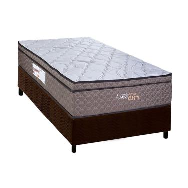 Imagem de Cama Box Solteiro: Colchão c/ Vibro Massagem Paropas Vibro Aplause Smart Brown + Base CRC Suede Brown (88x188)