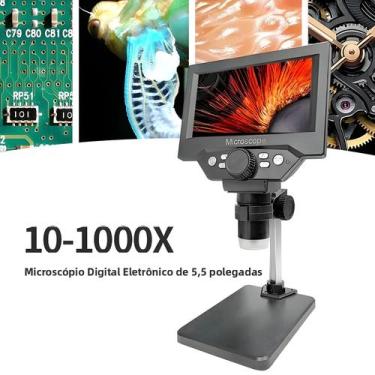 Imagem de Microscópio Digital LCD De 5,5 Polegadas 1000X 1080P Com Suporte Para 