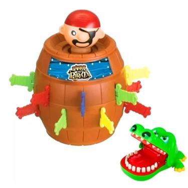 Imagem de 2 Jogos Barril Pula Pirata + Crocodilo Jacaré Morde Dedo