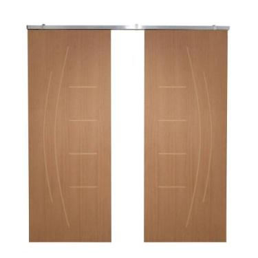 Imagem de Porta Dupla de Correr P/ Verniz Frisada F08 - Smile - 210x180 - Vanin