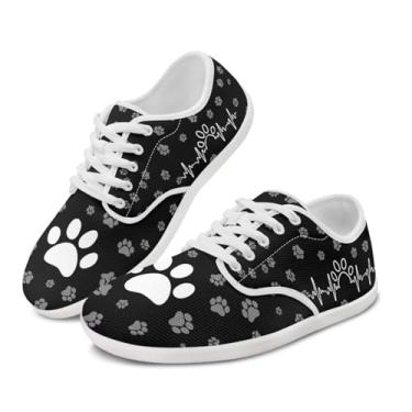 Imagem de Luzeephang Tênis feminino casual Zero Drop respirável moda descalço caminhada calçado cadarço zero drop, Pata de cachorro, 8 Wide