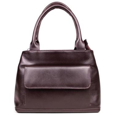 Imagem de Bolsa Feminina de Ombro em Couro Artlux 9067, Café