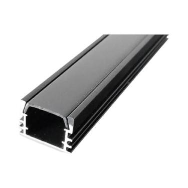 Imagem de Fita De LED Prata Preta De 50CM Com Canal De Perfil De Alumínio Para D