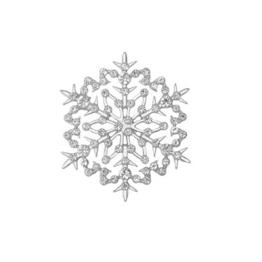 Imagem de Broche de floco de neve de strass de Natal para mulheres e homens banhado a ouro/prata chique cristal brilhante flor de inverno alfinetes de lapela para vestido, terno, casaco, roupas, acessórios