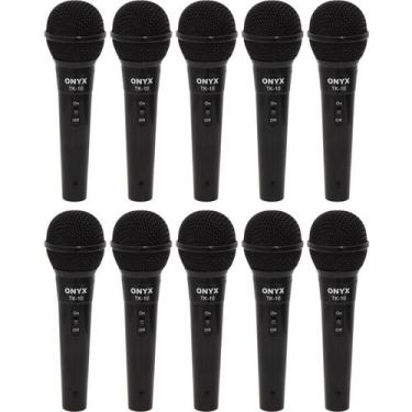 Imagem de Kit 10 Microfones Dinâmicos com Fio TK 10 Onyx