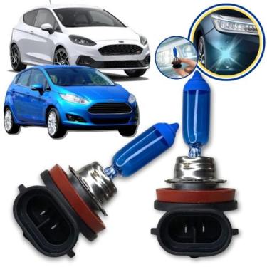 Imagem de Lampada Super Branca Farol de Milha H11 8500k Ford Fiesta 2015 a 2022 