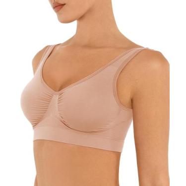 Imagem de Sutiã FeelinGirl No Underwire Wireless Full Coverage Nude XXL