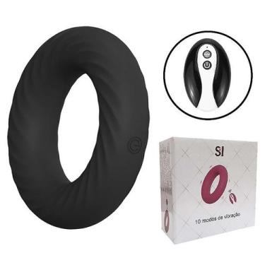 Imagem de Anel Peniano com Controle Remoto E 10 Modos de Vibração Preto - Sexy I