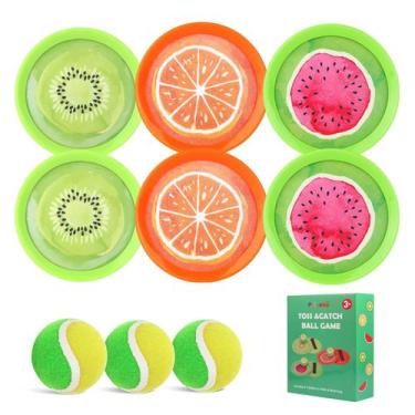 Imagem de Conjunto de jogos Toss and Catch Ball PULEEBO Fruit Design para crianç