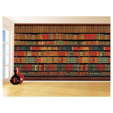 Imagem de Papel De Parede 3D Estante De Livros Fundo Vídeo 3,5M Est01