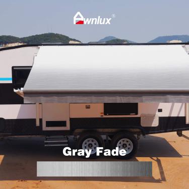 Imagem de Awnlux Tecido de toldo RV de substituição à prova d'água de vinil para toldos de acampamento, ajuste universal, tecido, para-sol, proteção UV, proteção solar, toldo, trailer, toldo, abrigo, cinza, desbota-43 cm (tecido 40,75 cm)