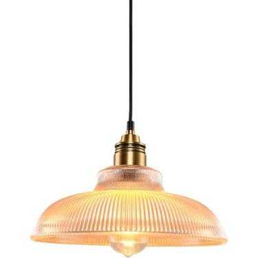Imagem de Lâmpada Pendente De Abajur De Vidro De 11,8 ", Lâmpada Suspensa De Vidro De Estilo Industrial Moderno, Lustre De Teto De Montagem Embutida, Iluminação De Decoração De Quarto De Restaurante